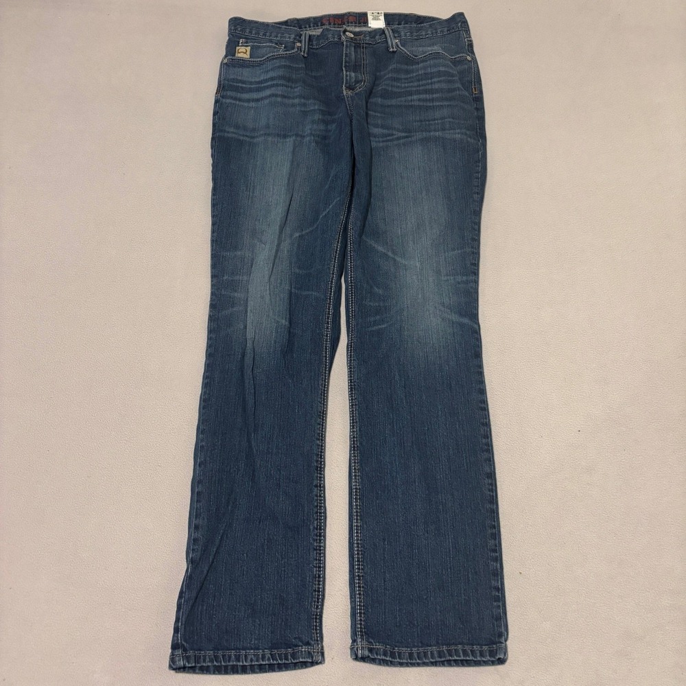 Cinch Jesse Mens Slim Fit Straight Leg Jeans Medium Wash Blue 38x36 Grunge